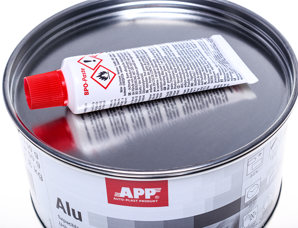 APP Alu szpachla z pyłem aluminium | z utwardzaczem | 1,8 kg