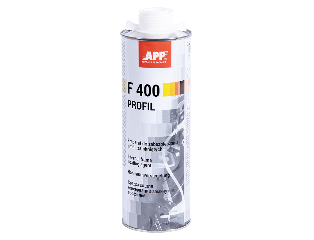 APP F400 Profil Preparat do zabezpieczania profili zamkniętych | 1,0 L Kolor: transparentny.