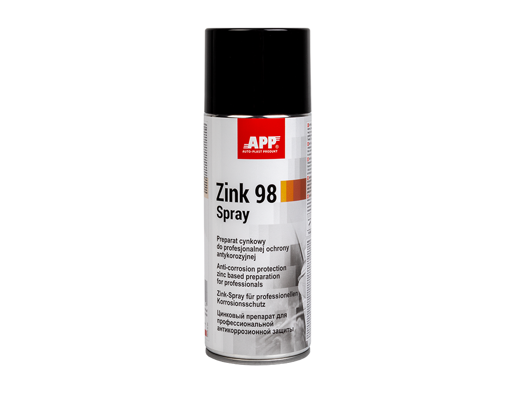 APP Zink 98 Spray - Preparat cynkowy do profesjonalnej ochrony antykorozyjnej | Ciemnoszary | 400ml
